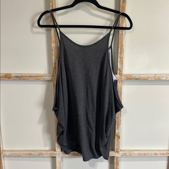 ALO Yoga Gray Camisole Relaxed Asymmetrical Top - Picture 4 of 6
